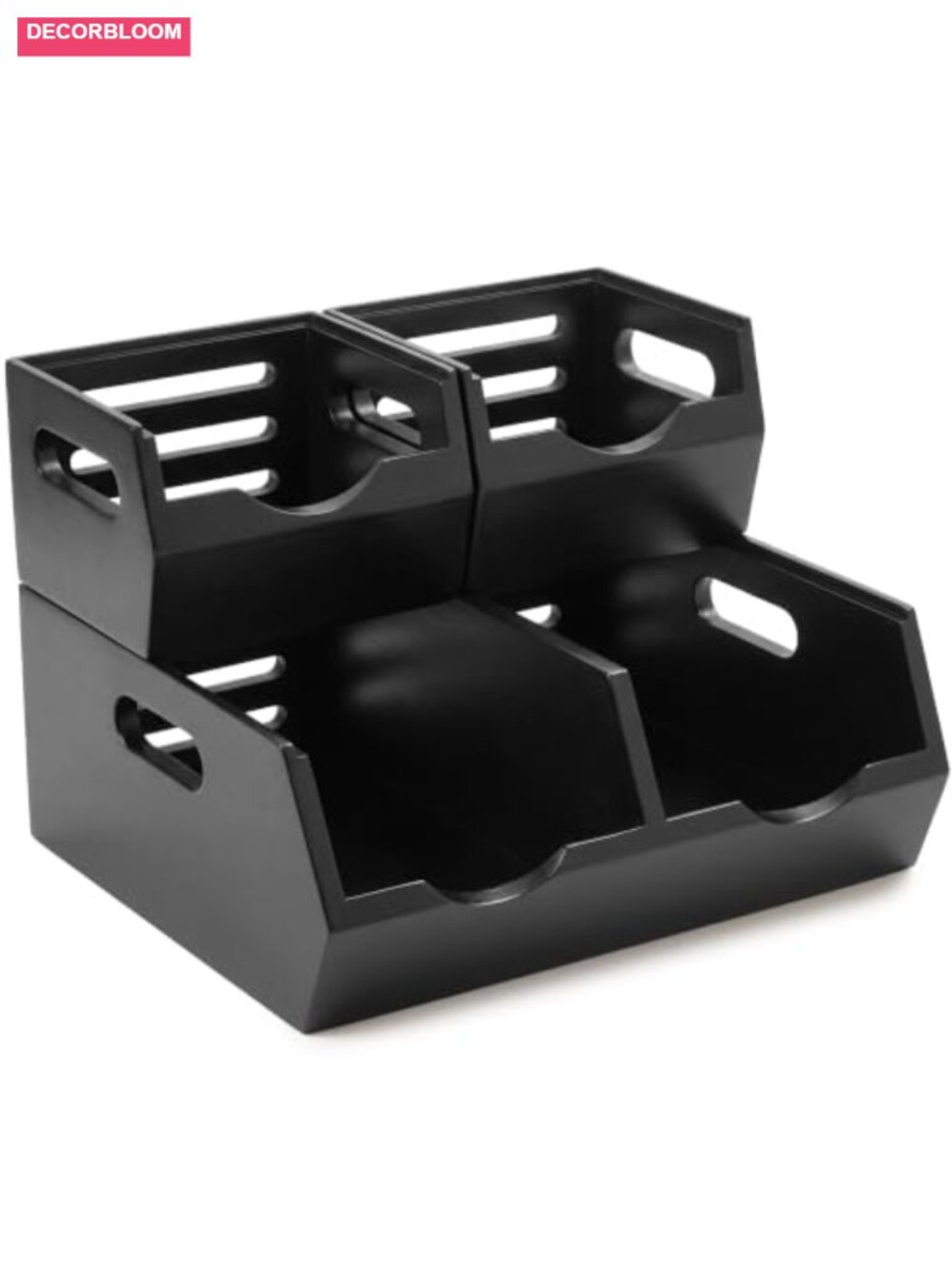 Stackable Solid Wood Storage Bins for Pantry & Countertop, Ventilated Produce